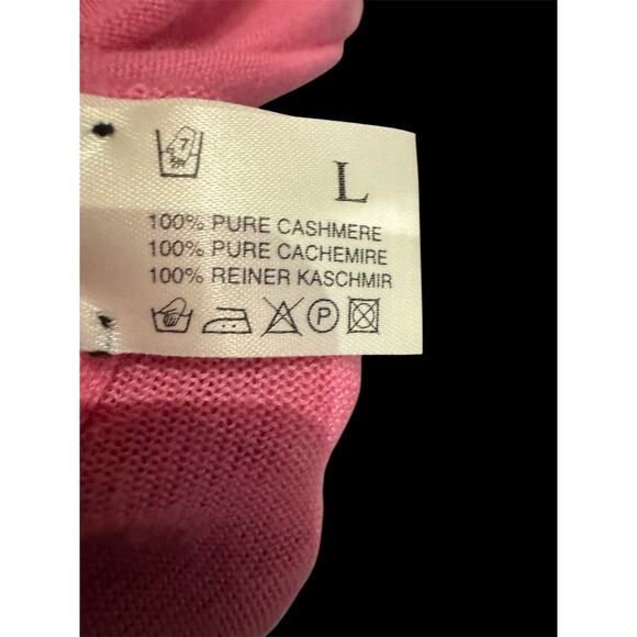 Audrey Talbott 100% Cashmere Keyhole Sweater Top L - Picture 5 of 6